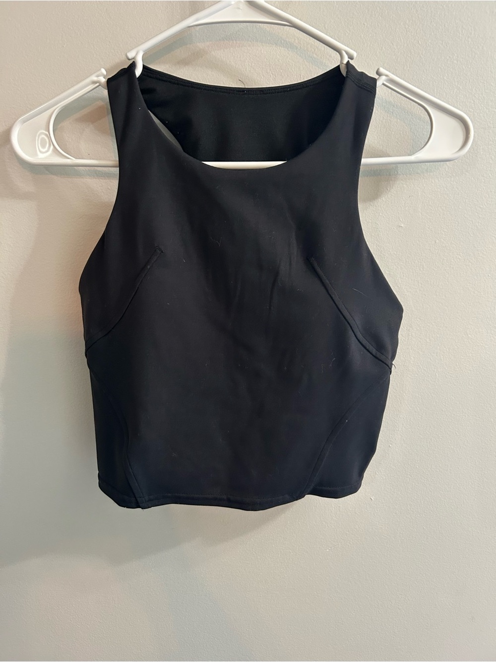 lululemon athletica Black Cropped Tank with High Neck